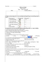 kiểm tra 45p kì 2 tin6 có ma tran và đáp án H