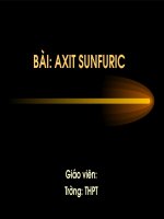 Axit sunfuric H2SO4