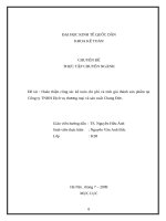 Hoàn thiện kế toán chi phí sản xuất và tính giá thành sản phẩm tại Công ty TNHH dịch vụ thương mại và sản xuất Chung Đức
