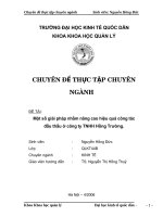 Một số giải pháp nhằm nâng cao hiệu quả công tác đấu thầu ở công ty TNHH Hồng Trường