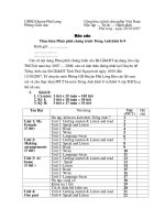 Phân phối chương trình 8 -9