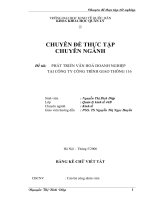 PHÁT TRIỂN VĂN HOÁ DOANH NGHIỆP  TẠI CÔNG TY CÔNG TRÌNH GIAO THÔNG 116