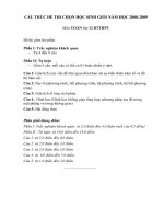 Cấu trúc đề thi HSG Toán 12 BT