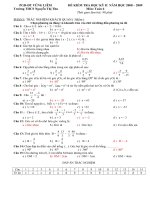 KTHK2 TOÁN 6 08-09 (có ĐA)