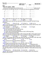 ĐỀ KT 45'''' 12NC 4MÃ ĐỀ+ ĐÁP ÁN
