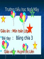 phép chia cho 3 lớp 2