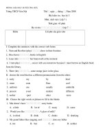 D:Dung EnglishDE KIEM TRA HOC KI  MON ANH 08- 09DE HKI - anh 7.doc