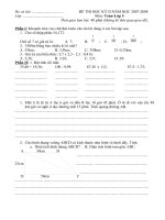 Đề thi học kì 2, 08-09, toán 5