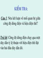 su phu thuoc cua dien tro vao chieu dai day dan