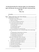 Vận dụng phương pháp dãy số thời gian nghiên cứu sự biến động kim ngạch xuất khẩu gạo việt nam 