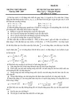 Đề thi thử ĐH tháng 3/2009. THPT Bỉm Sơn