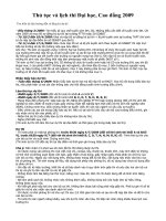 Thủ tục và lịch thi ĐH