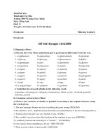 ĐỀ THI ANH 11+ ĐÁP ÁN