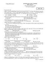 Đề kiểm tra 1 tiết trắc nghiệm 100%_mã đề 485.