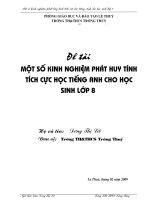 SKKN phát huy tính tích cực trong học Anh văn 8