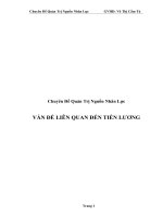 QUẢN TRỊ NGUỒN NHÂN LỰC- VẤN ĐỀ LIÊN QUAN ĐẾN TIỀN LƯƠNG