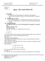 rút gọn phân số