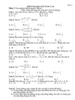 Đề kiểm tra cuối năm lớp 11 nâng cao