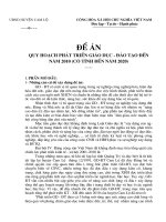 ĐỀ ÁN PTGD ĐẾN NẶM 2015