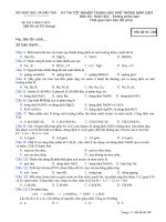 ĐỀ THI MÔN HÓA KỲ THI TỐT NGHIỆP THPT NĂM 2007