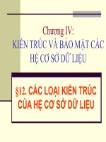 Bài 12_Các loại kiến trúc của hệ CSDL (tiết 2)