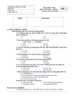 ĐỀB KIỂM TRA HÓA 9 LẦN I ( THCS TÂY ĐÔ)