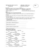 ĐỀ KT 1TIẾT ANH 7 LẦN 2 KÌ 1 NH 08-09