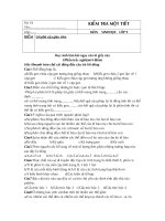 ĐỀ KT 1TIẾT KÌ 1 SINH9 NH06-07