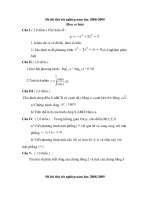 Ba đề thi thu TN năm 2009- ban cơ bản