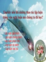 Thao tác lập luận bình luận- Tiết 96 (NC)