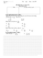 đề kiểm tra số học 15'' kì II