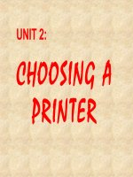 choosing a printer