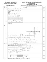 Đáp án thi thử lần 2 THPT Quảng Xương 3