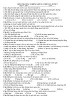 Đề kiểm tra trác nghiệm  15phut  kỳ 1 khôi 10