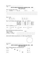 16 Đề thi mẫu -KTĐK học kỳ 2