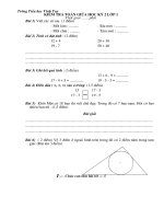 Đề KTĐK giữa HKII - Toán 1