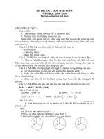 Đề thi và đáp án Lơp 5