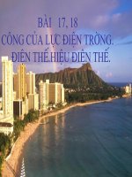 Công của lực điện trường điện thế hiệu điện thế