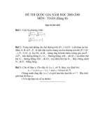 Đề thi học toán quốc gia