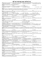 Đề thi thử đại học môn Hoá - Số 10