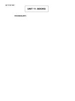 VOCABULARY OF UNIT 11