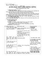 Ai da dat ten cho dong song