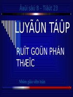 Đại số 8- Luyện tập rút gọn phân thức