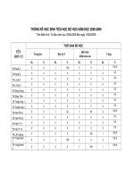 THỐNG KÊ HỌC SINH TIỂU HỌC BỎ HỌC NĂM HỌC 2008-2009