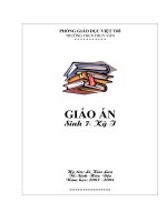 Giáo án sinh 7- kỳ I