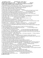 Kiểm tra 1 tiết HK 1 lớp 12 cơ bản