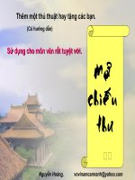 Thủ thuật hay của PowerPoint_Mở chiếu thư