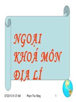 ngoại khóa  môn địa