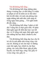 Tôi đã không biết rằng...