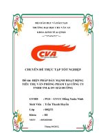 BIỆN PHÁP ĐẨY MẠNH HOẠT ĐỘNG TIÊU THỤ VĂN PHÒNG PHẨM TẠI CÔNG TY TNHH TM & DV HẢI ĐƯỜNG